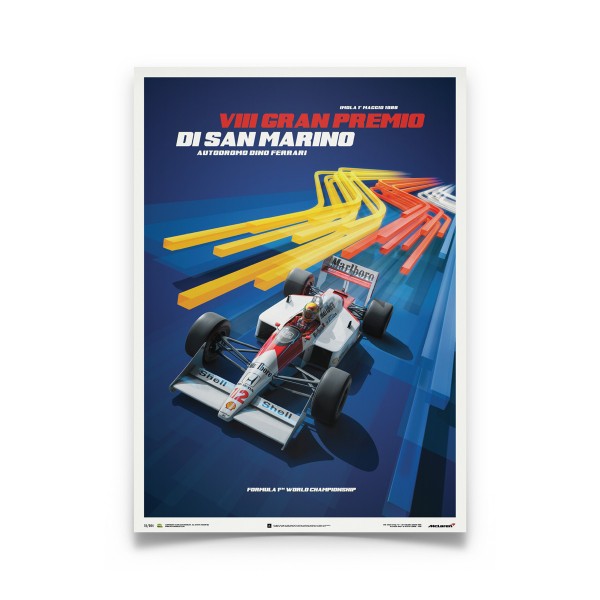 McLaren MP4/4 Ayrton Senna San Marino Poster