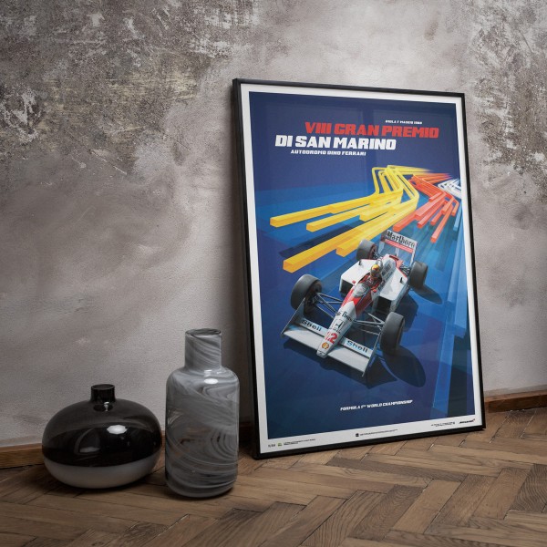 McLaren MP4/4 Ayrton Senna San Marino Poster