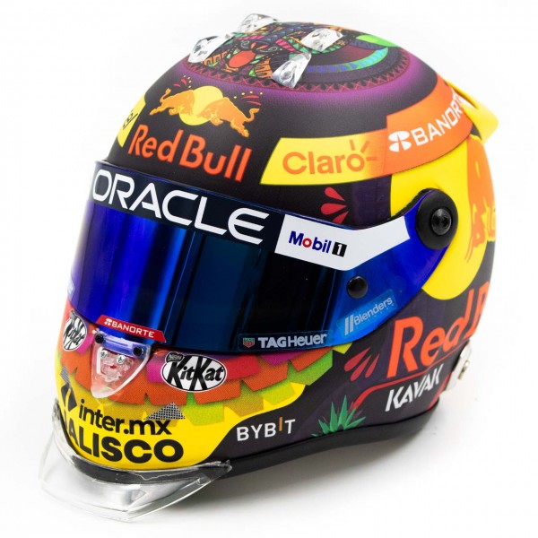 Sergio Pérez miniature helmet Formula 1 Mexico GP 2023 1/2