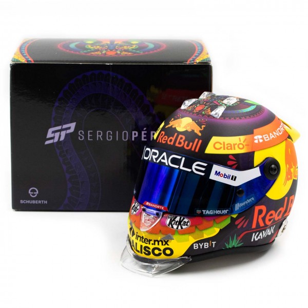 Sergio Pérez miniature helmet Formula 1 Mexico GP 2023 1/2