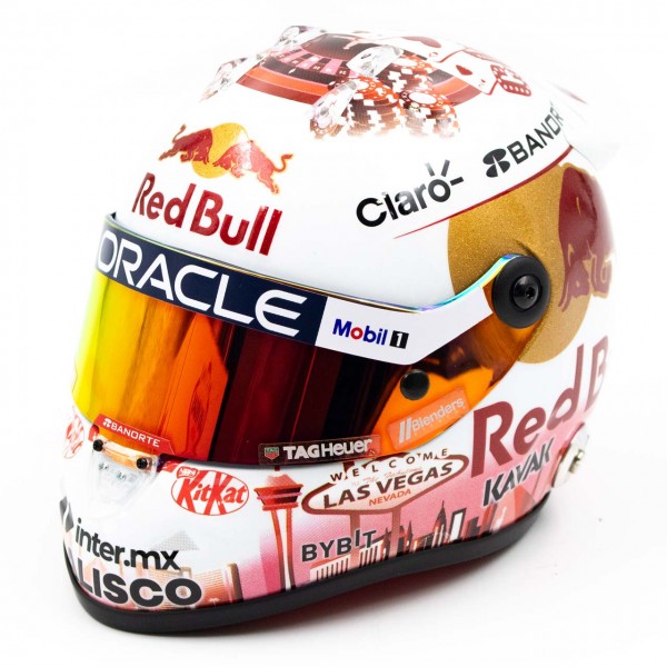 Sergio Pérez miniature helmet Formula 1 Las Vegas GP 2023 1/2