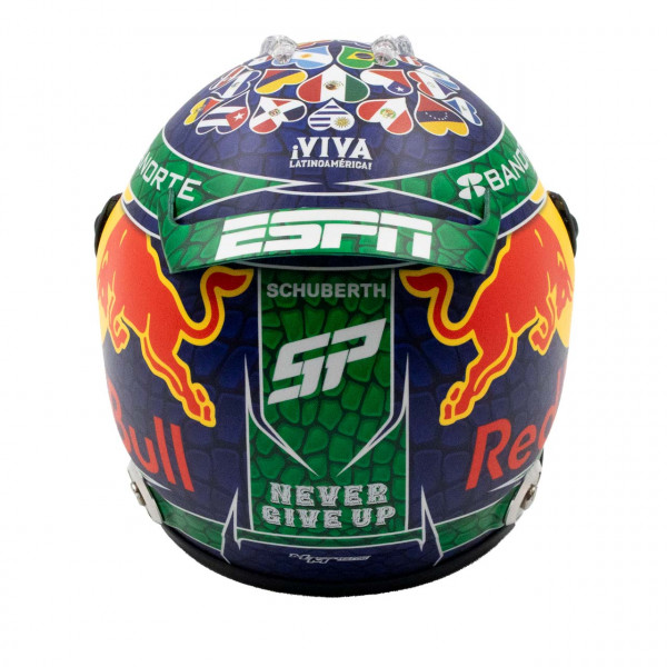 Sergio Pérez miniature helmet Formula 1 Miami GP 2024 1/2