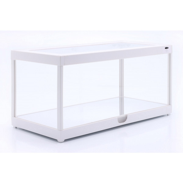 Single display case with LED lighting for 1/18 scale model cars white