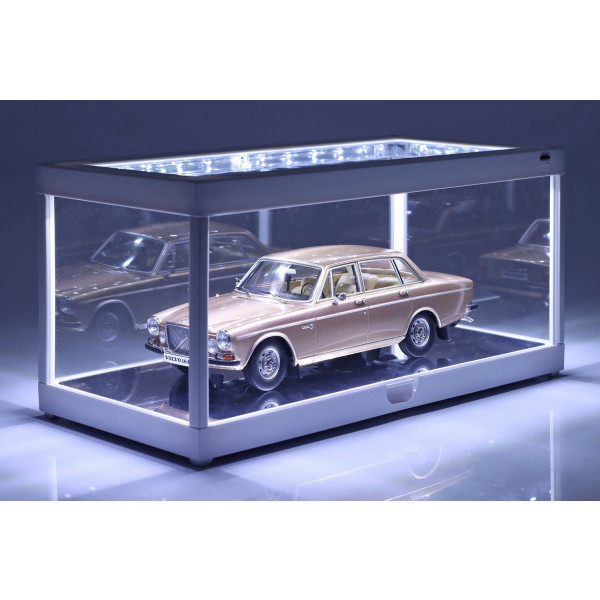 Single display case with LED lighting for 1/18 scale model cars white